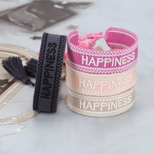 gewebtes Armband "Happiness"