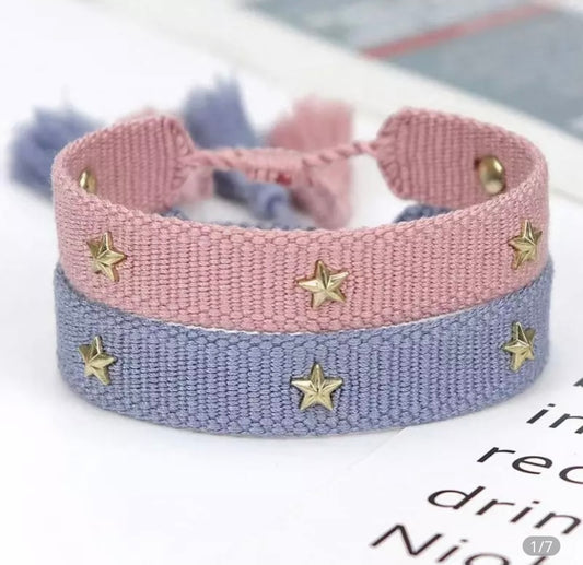gewebtes Armband "Sterne"