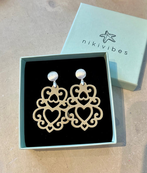 Hornohrringe Hearty Daisy silber