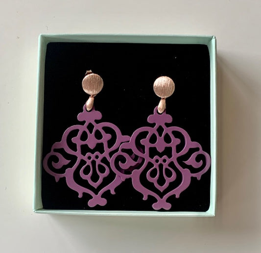 Hornohrringe Rosebud rosegold