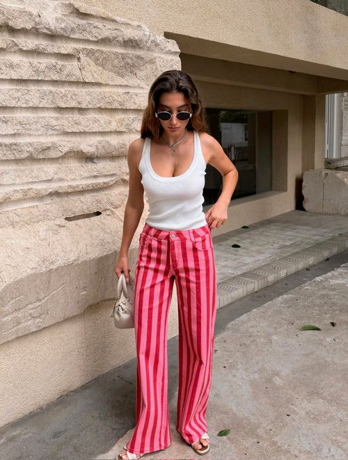 Jeans "Stripeslove" Red/Pink