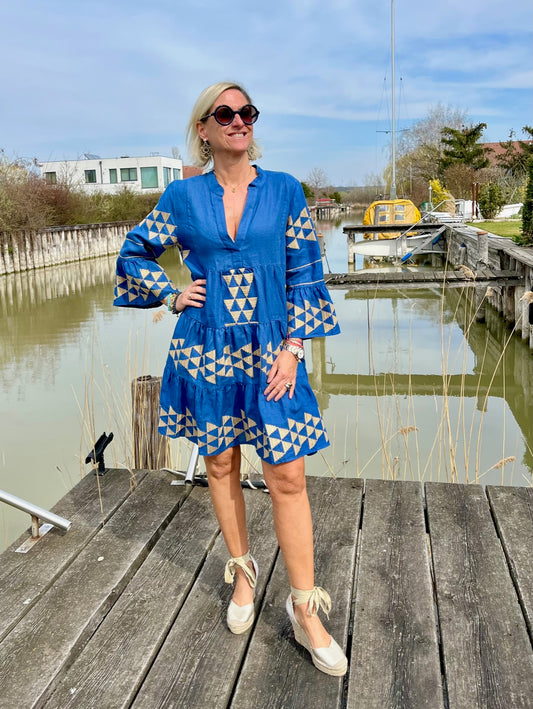 Dress Trigono Short Leinen