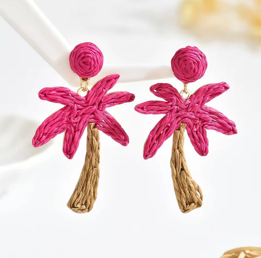 Bast Ohrringe "Palmtree"