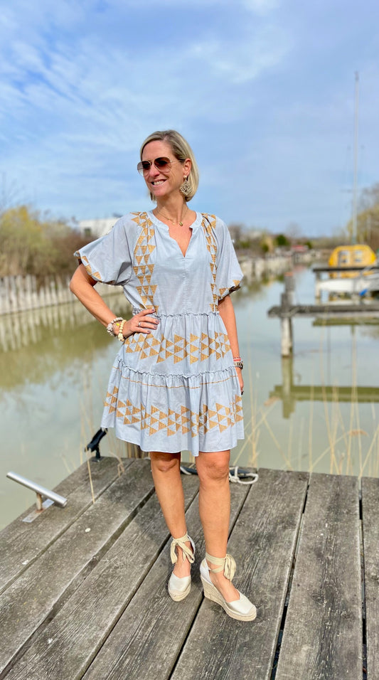 Short Dress Trigono Cotton