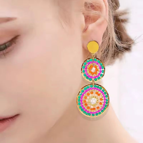 Ohrstecker Beads " Double Colour Explosion"