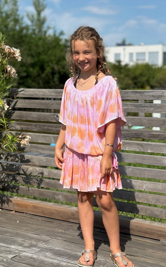 Kids Hosen-Rock/Blusen Set "Dye Hearts"