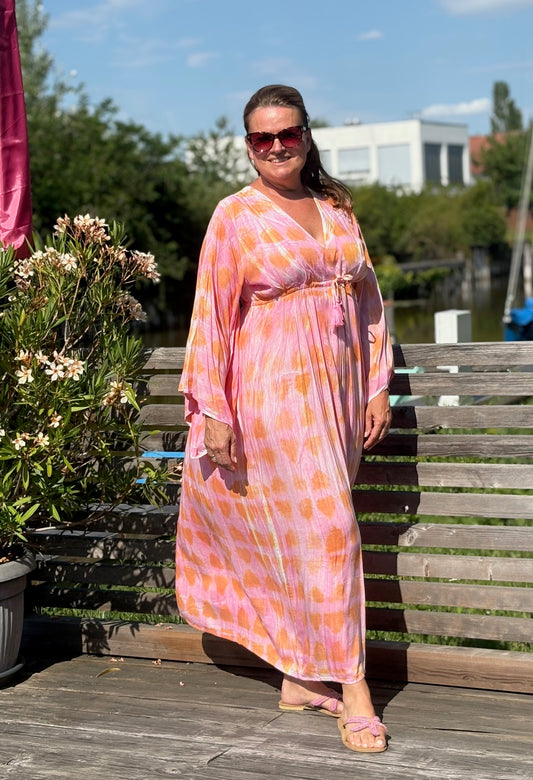 Kaftan Dress Giselle "Dye Hearts"