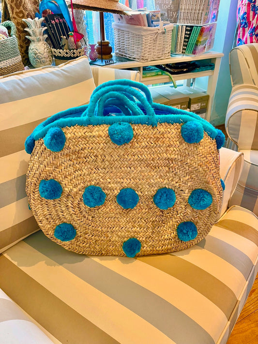Korb Pom Pom Addict türkis