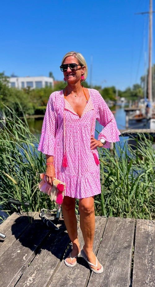 Short Dress "Tree" double neon Colour