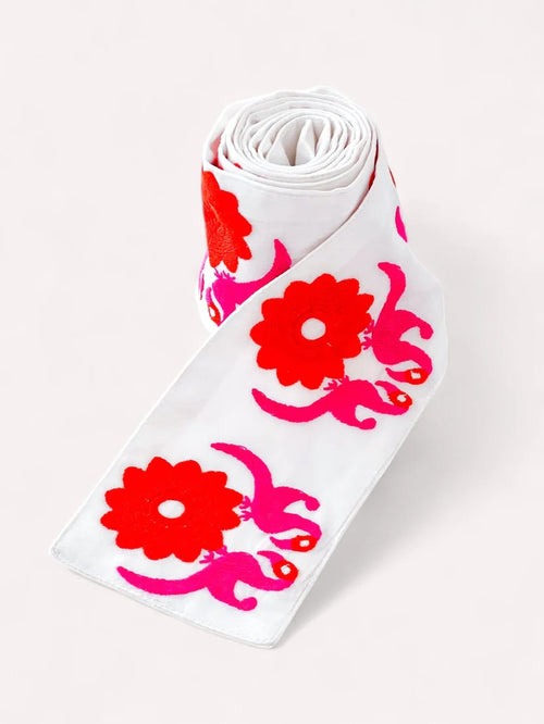 Belt Gujarat Birds pink/orange Embroidery