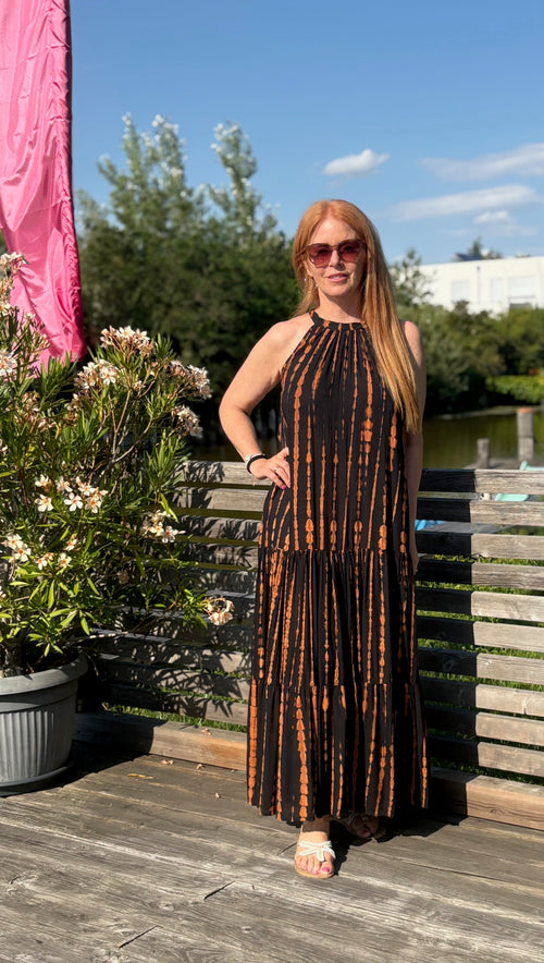 Ärmelloses Maxi Dress "Tie Dye"
