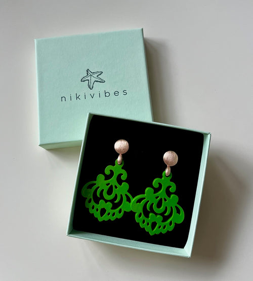 Hornohrringe Calla rosegold