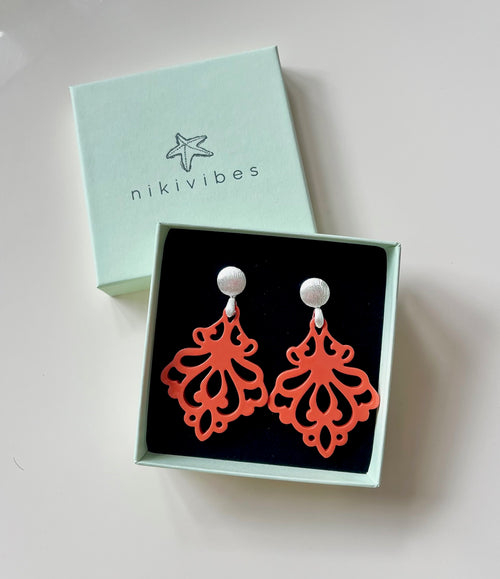 Hornohrringe Gerbera silber