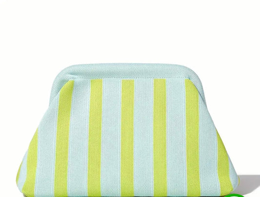Clutch "Stripes" aqua/lime