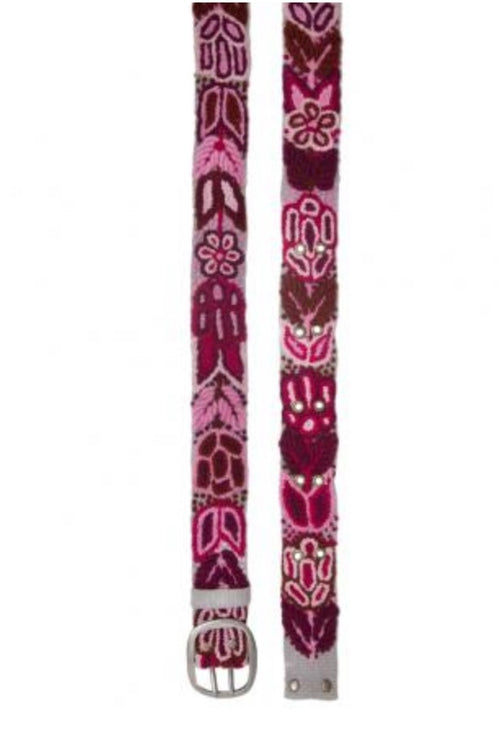 Bestickter Gürtel Florcita Pink Shadows