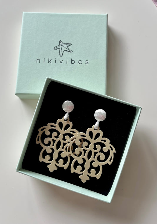 Hornohrringe Tulip silber