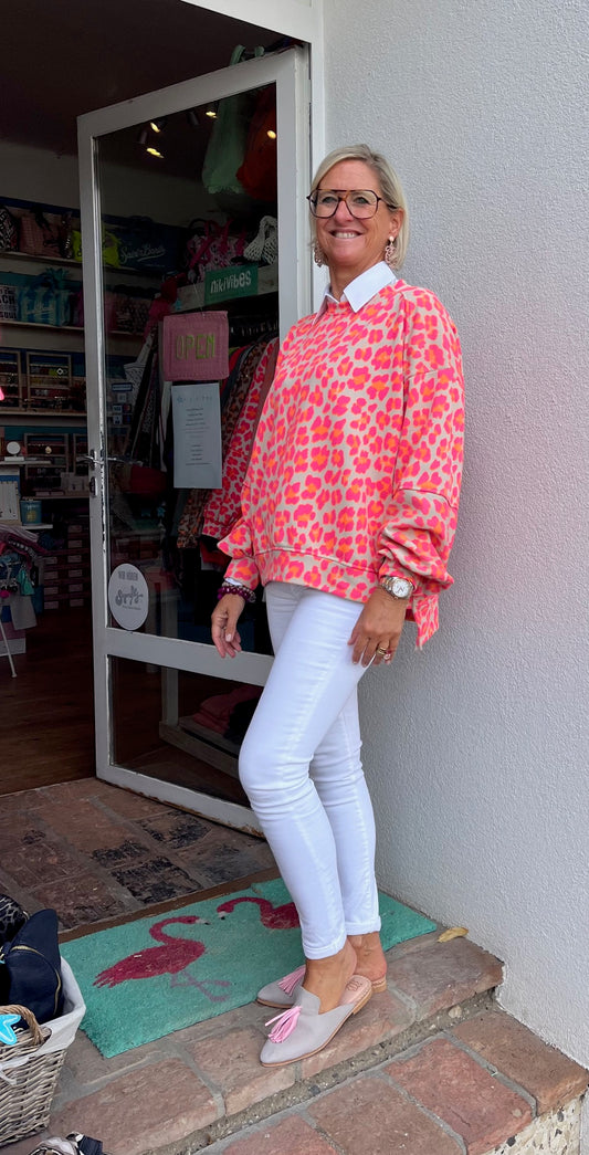 Sweatshirt loose "Fluo Leo"