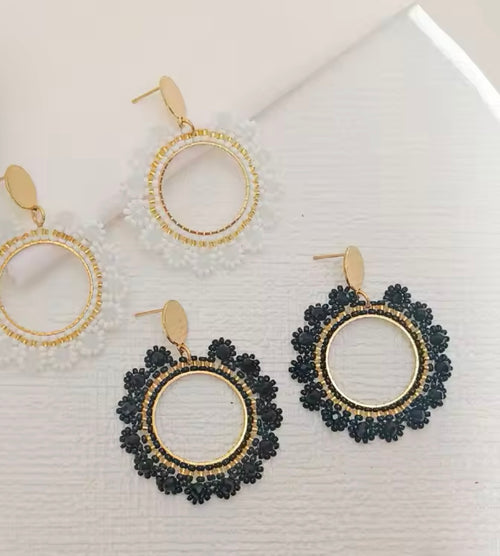 Ohrstecker "Beaded Flowerring"