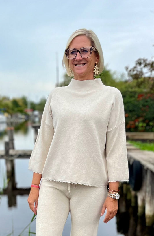 3/4 Pulli Cora mit Fransen
