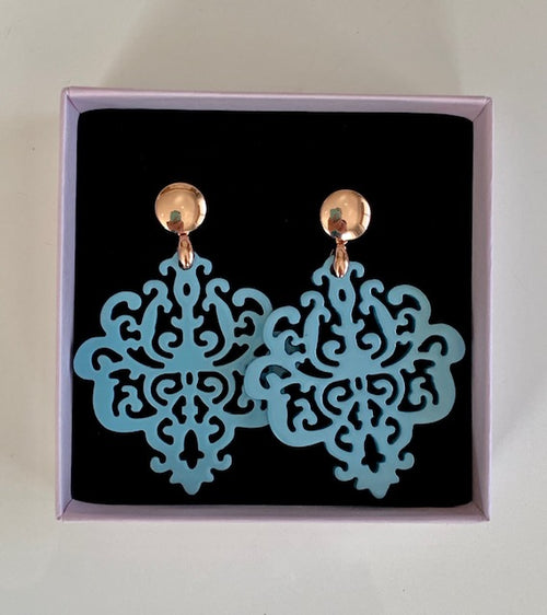 Hornohrringe Ornament rosegold