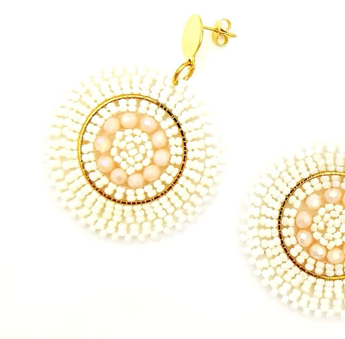 Ohrstecker Beads "White Summer"