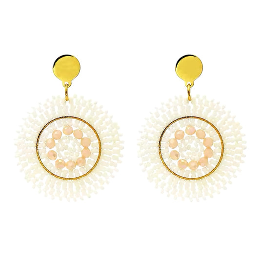 Ohrstecker Beads "White Summer"