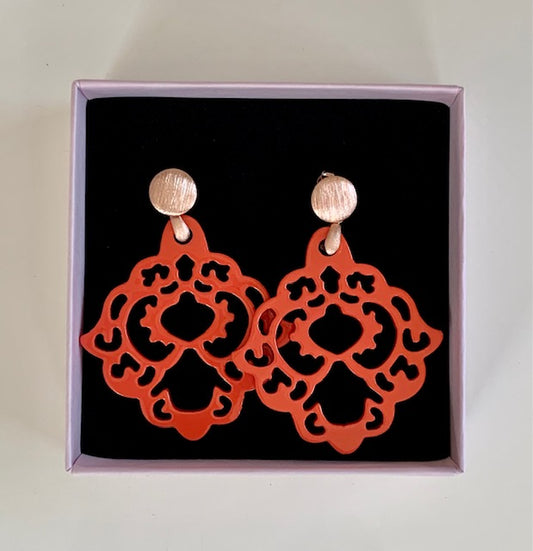 Hornohrringe Hibiscus gold