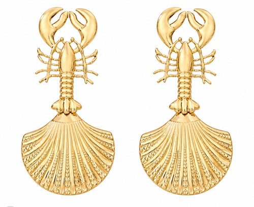 Ohrringe "Shell and Lobster"
