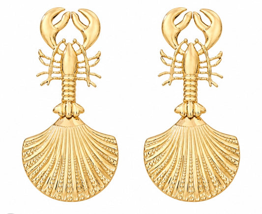 Ohrringe "Shell and Lobster"