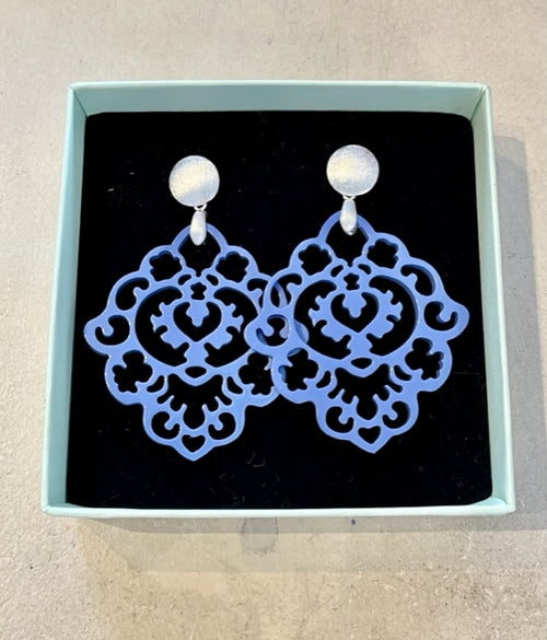 Hornohrringe Bellflower silber