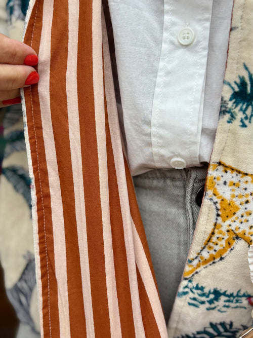 Velvet Jacke "Wild Jungle" offwhite