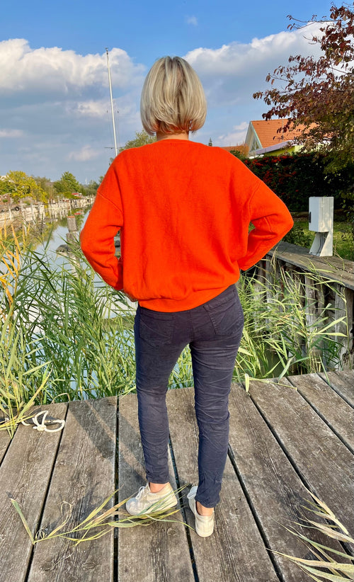 Soft Stretchjean navy Button