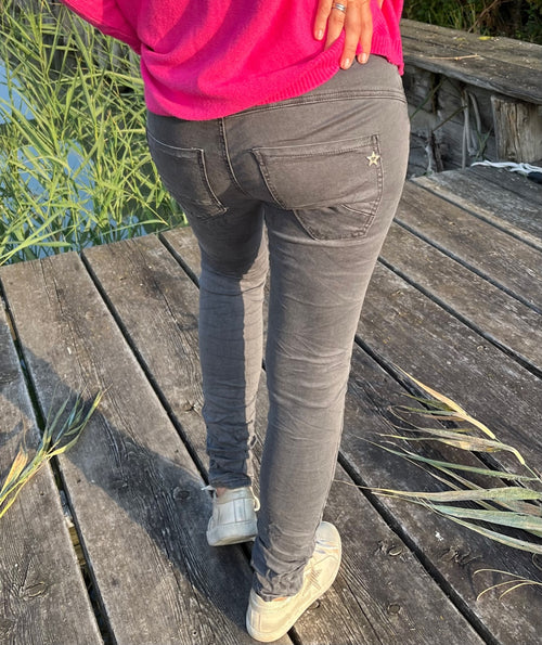 Stretch Jean grey Button