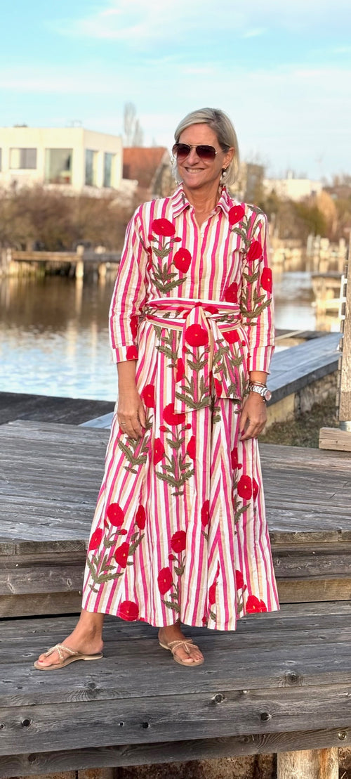 Hemdblusen Dress "Lovley" Pink Flower