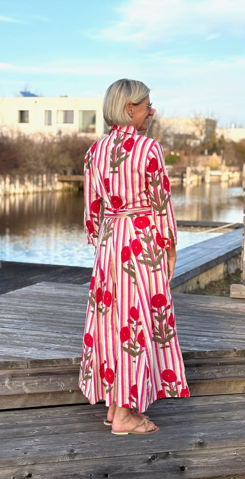 Hemdblusen Dress "Lovley" Pink Flower