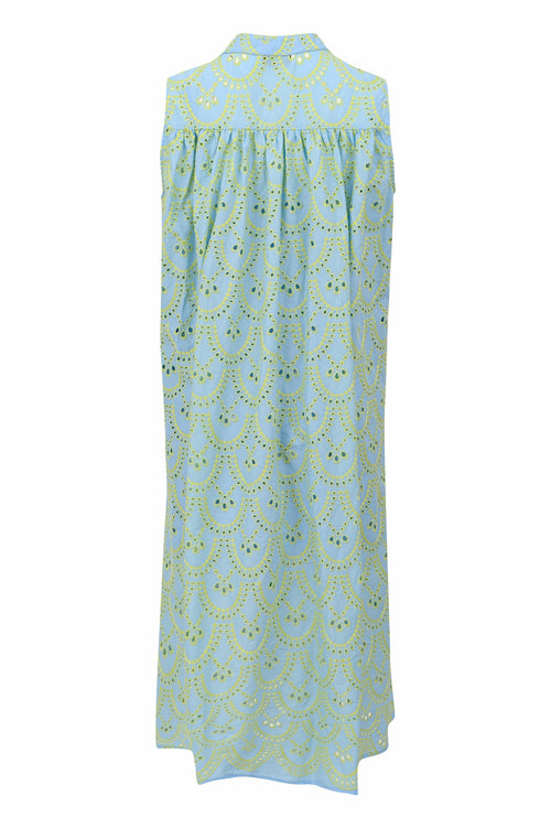 Dress Ydra blue/lime