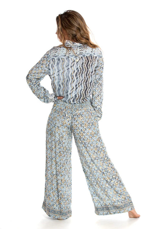 Seidenbluse "Kamuru" grey Patch