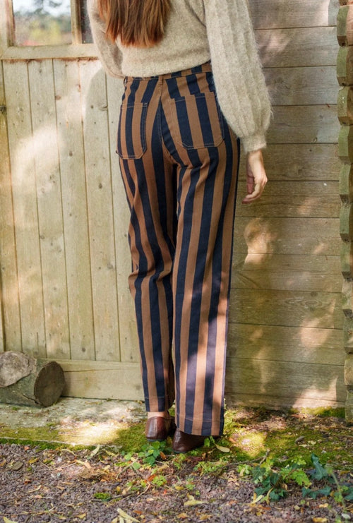 Jeans "Sripes" choco/navy