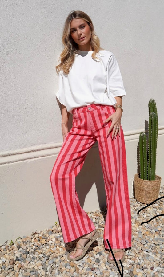 Jeans "Stripeslove" Red/Pink