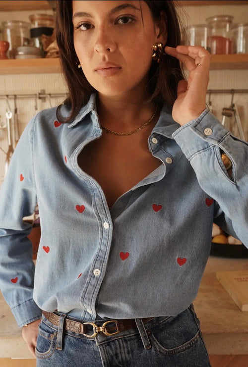 Jeanshemd "Hearts"