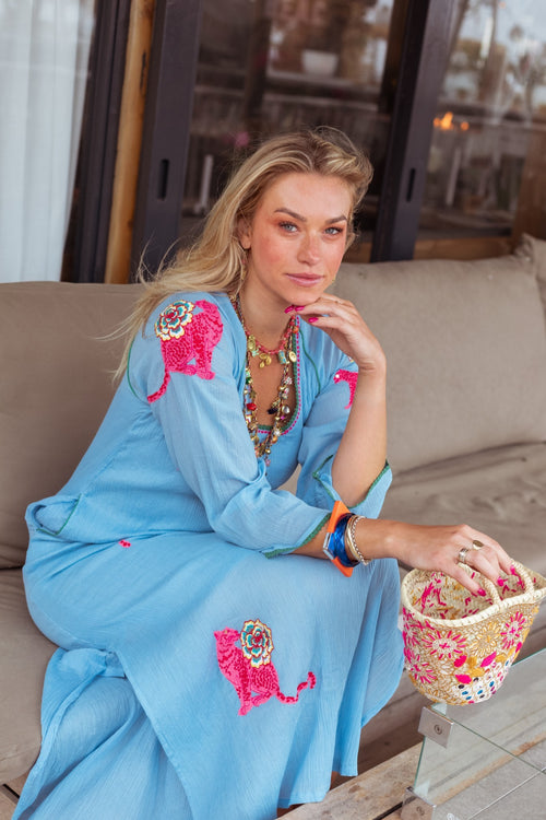 Kaftan Dress "Red Tiger"