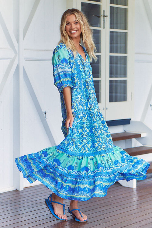 Maxi Dress FLounder by the Sea