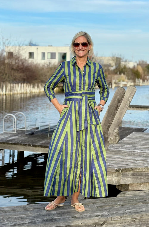 Hemdblusen Dress "Lovley" Stripes navy/green