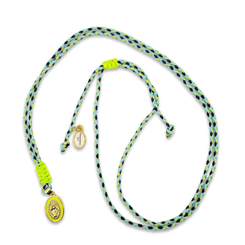 String Kette mit Madonna Anhänger