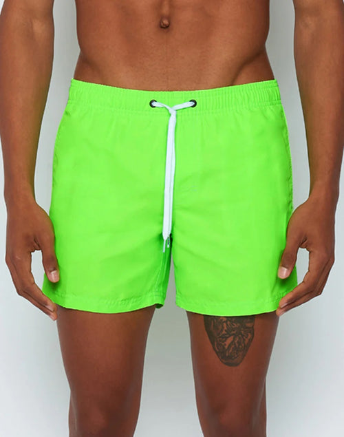 Short medium 14 inch fluo green