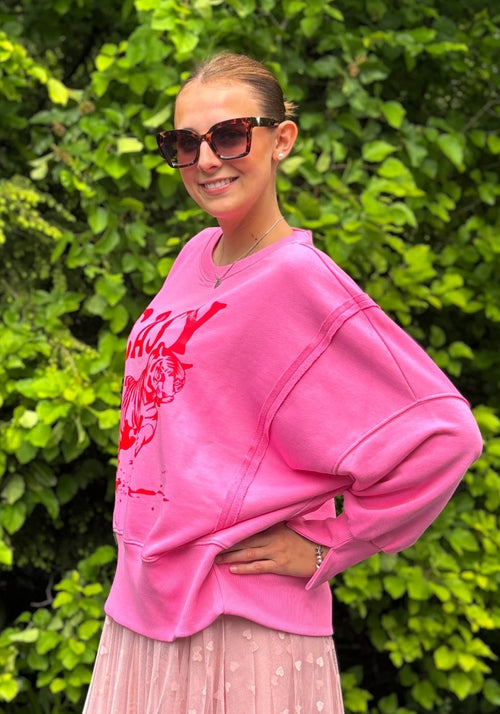 Miss Goodlife Sweater "Roundneck Wide Easy" rose