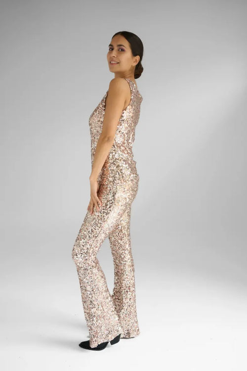 Champagne Shine Pants Paillette