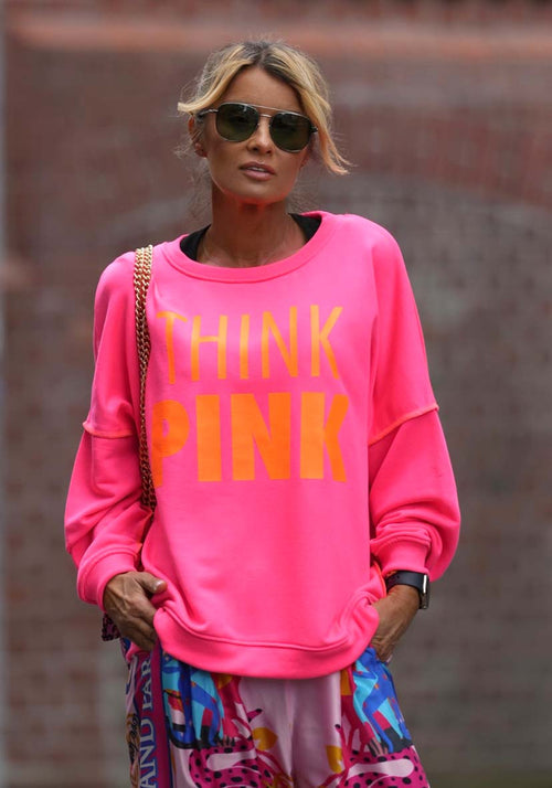 Miss Goodlife Sweater "Think Pink" pink