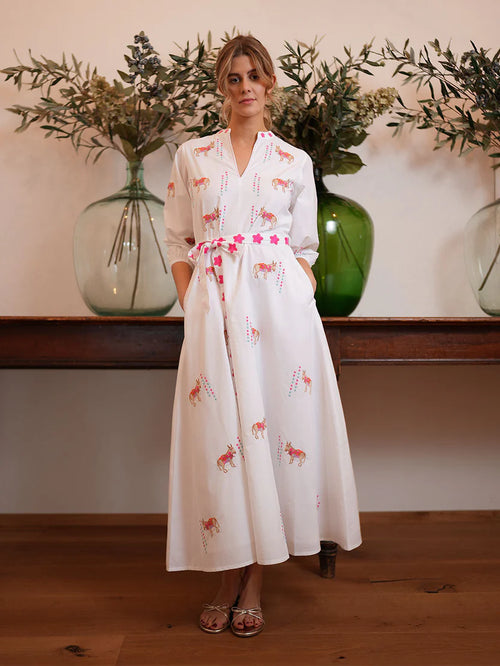 Marigold Dress "Donkey" white