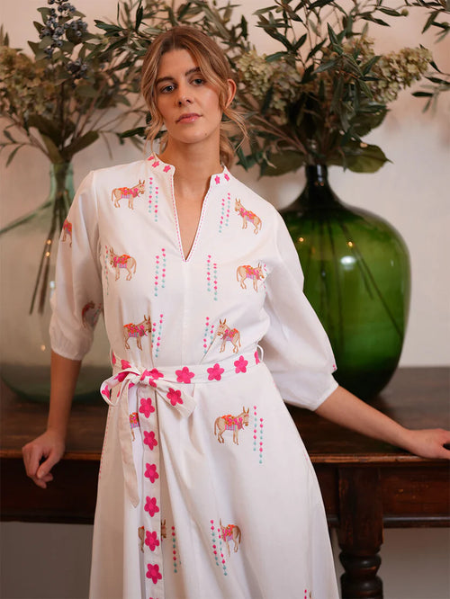 Marigold Dress "Donkey" white